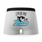 Caleçon Zumba - Humour Boxer Gris Idée Cadeau Passion