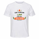 Maillot de Sport Homme Meilleur Liam Super Pouvoir Cadeau Anniversaire Noël Fête des Pères T-Shirt Respirant Polyester