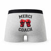 Caleçon Merci Boxe - Humour Boxer Gris Passion Sport Idée Cadeau