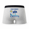 Caleçon Jean-Marie en Vacances - Humour Boxer Gris Idée Cadeau