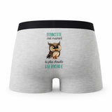 Caleçon Francette la Plus Chouette - Humour Boxer Gris Idée Cadeau