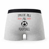 Caleçon J_Peux Pas Football - Humour Boxer Gris Idée Cadeau Passion