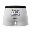 Caleçon Zakaria Un Super Collègue - Humour Boxer Gris Idée Cadeau
