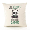 Housse de Coussin Premium Sabine Pas Touche Panda - Coton Canvas Fairtrade Beige Idée Cadeau Décoration Canapé 40x40