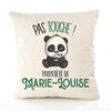 Housse de Coussin Premium Marie-Louise Pas Touche Panda - Coton Canvas Fairtrade Beige Idée Cadeau Décoration Canapé 40x40