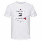 Maillot de Sport Homme pour Loic Damour - T-Shirt Respirant Polyester Manches Courtes - Cadeau Sportif Anniversaire Noël Fête des Pères