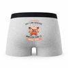 Caleçon La Banquiere Caractère de Cochon - Humour Boxer Gris Idée Cadeau