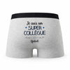Caleçon Djibril Un Super Collègue - Humour Boxer Gris Idée Cadeau