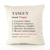 Housse de Coussin Premium Tanguy Définition - Coton Canvas Fairtrade Beige Idée Cadeau Décoration Canapé