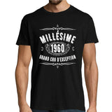 Millésime 1960 Grand Cru d'exception | T-Shirt Homme année de Naissance/âge/Anniversaire - Pull à Capuche/Hoodie Collection Humour Fun et Original avec Design Vintage