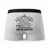 Caleçon Chef De Chantier Ministère de la Magie - Humour Boxer Gris Idée Cadeau
