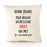 Housse de Coussin Premium Abdel ça n'existe Pas Homme - Coton Canvas Fairtrade Beige Idée Cadeau Décoration Canapé