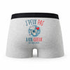 Caleçon Couple Robot Mignon Coeur Deja Pris - Humour Boxer Gris Idée Cadeau Passion
