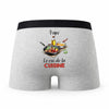 Caleçon Papi Cuisine - Humour Boxer Gris Idée Cadeau Fête des Pères