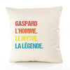 Housse de Coussin Premium Gaspard Mythe Légende Vintage - Coton Canvas Fairtrade Beige Idée Cadeau Décoration Canapé