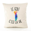 Housse de Coussin Premium Golf - Coton Canvas Fairtrade Beige Idée Cadeau Décoration Canapé 40x40