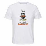 Maillot de Sport Homme pour Papa BBQ - T-Shirt Respirant Polyester Manches Courtes - Cadeau Sportif Anniversaire Noël Fête des Pères