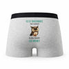 Caleçon Cette Enseignante Caractère de Cochon - Humour Boxer Gris Idée Cadeau