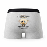 Caleçon Le Cariste Agneau - Humour Boxer Gris Idée Cadeau