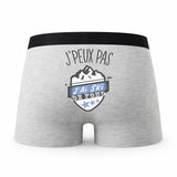 Caleçon Ski De Fond - Humour Boxer Gris Idée Cadeau Passion