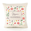 Housse de Coussin Femme Stagiaire exceptionnelle Motif Floral déco Salon canapé Chambre Cadeau Femme Anniversaire noël Coussin décoratif Motif Floral