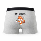 Caleçon Cafe Dabord - Humour Boxer Gris Idée Cadeau