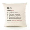 Housse de Coussin Premium Iris Définition - Coton Canvas Fairtrade Beige Idée Cadeau Décoration Canapé 40x40