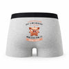 Caleçon La Pilote Davion Caractère de Cochon - Humour Boxer Gris Idée Cadeau