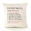Housse de Coussin Premium Fatoumata Définition - Coton Canvas Fairtrade Beige Idée Cadeau Décoration Canapé