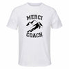 Maillot de Sport Homme pour Merci Ski Coach - T-Shirt Respirant Polyester Manches Courtes - Cadeau Sportif Anniversaire Noël Fête des Pères