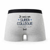 Caleçon Yael Un Super Collègue - Humour Boxer Gris Idée Cadeau