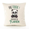 Housse de Coussin Premium Flavien Pas Touche Panda - Coton Canvas Fairtrade Beige Idée Cadeau Décoration Canapé 40x40