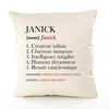 Housse de Coussin Premium Janick Définition - Coton Canvas Fairtrade Beige Idée Cadeau Décoration Canapé 40x40