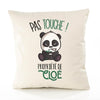 Housse de Coussin Premium Cloe Pas Touche Panda - Coton Canvas Fairtrade Beige Idée Cadeau Décoration Canapé 40x40