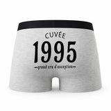 Caleçon Millésime 1995 - Humour Boxer Gris Idée Cadeau Anniversaire