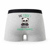 Caleçon Marie-France Pas Touche Panda - Humour Boxer Gris Idée Cadeau - Taille L