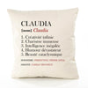 Housse de Coussin Premium Claudia Définition - Coton Canvas Fairtrade Beige Idée Cadeau Décoration Canapé