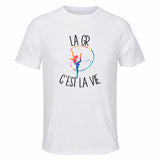 Maillot de Sport Homme Gymnastique Rythmique C'est La Vie - T-Shirt Respirant Polyester Manches Courtes - Cadeau Sportif Anniversaire Noël Fête des Pères