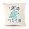 Housse de Coussin Premium Pollen Version Blanc - Coton Canvas Fairtrade Beige Idée Cadeau Décoration Canapé