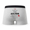 Caleçon Docteur d'amour - Humour Boxer Gris Idée Cadeau