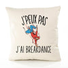 Housse de Coussin Premium Breakdance Version Blanc - Coton Canvas Fairtrade Beige Idée Cadeau Décoration Canapé