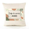 Housse de Coussin Femme Cheffe de Service Adorée Design Graphique déco Salon canapé Chambre Cadeau Femme Anniversaire noël Coussin décoratif Motif Floral