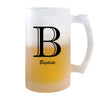 Verre à Bière Baptiste Lettre Chic | Chope de Bière Pinte | Idée Cadeau Prénom Anniversaire Papa Collègue Départ Retraite Noël