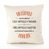 Housse de Coussin Premium Un Léopold Aussi génial - Coton Canvas Fairtrade Beige Idée Cadeau Décoration Canapé
