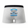 Caleçon Papa Gendarme - Humour Boxer Gris Idée Cadeau Fête des Pères