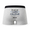 Caleçon Michael Un Super Collègue - Humour Boxer Gris Idée Cadeau