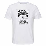 Maillot de Sport Homme Marathon Octogenaire - T-Shirt Respirant Polyester Manches Courtes - Cadeau Sportif Anniversaire Noël Fête des Pères