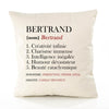 Housse de Coussin Premium Bertrand Définition - Coton Canvas Fairtrade Beige Idée Cadeau Décoration Canapé