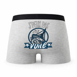 Caleçon Voile - Humour Boxer Gris Idée Cadeau Passion
