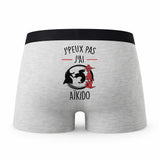 Caleçon J_Peux Pas Aikido - Humour Boxer Gris Idée Cadeau Passion
